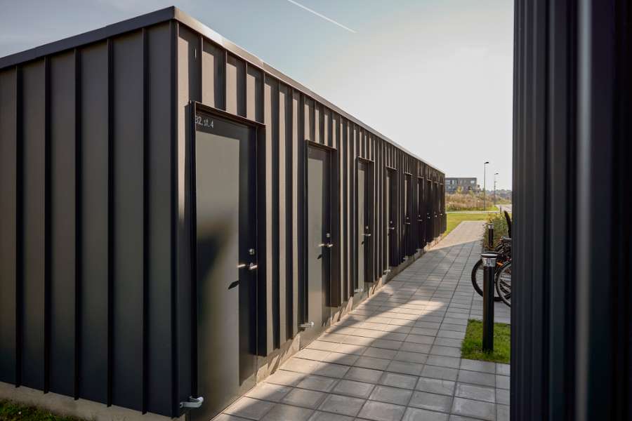 Stahlprofile an Reihenhäusern, Sofiendal Enge, Poul Anker Bechs Vej 232, 9200 Aalborg SV, Dänemark